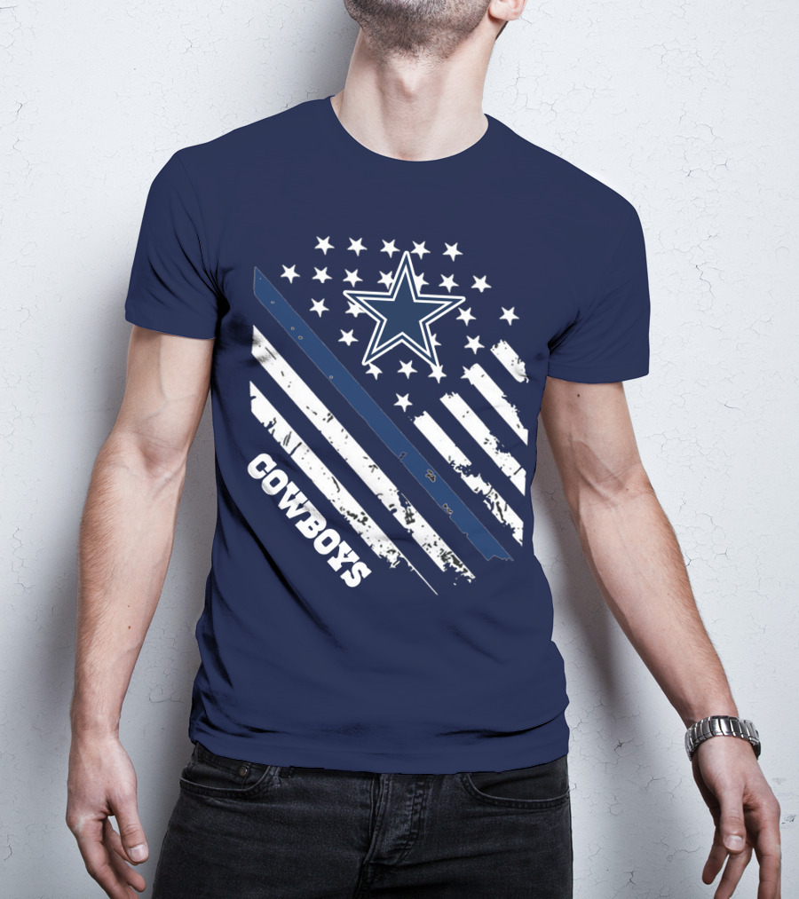 Cowboys Star And Stripes Vintage Americana T-Shirt