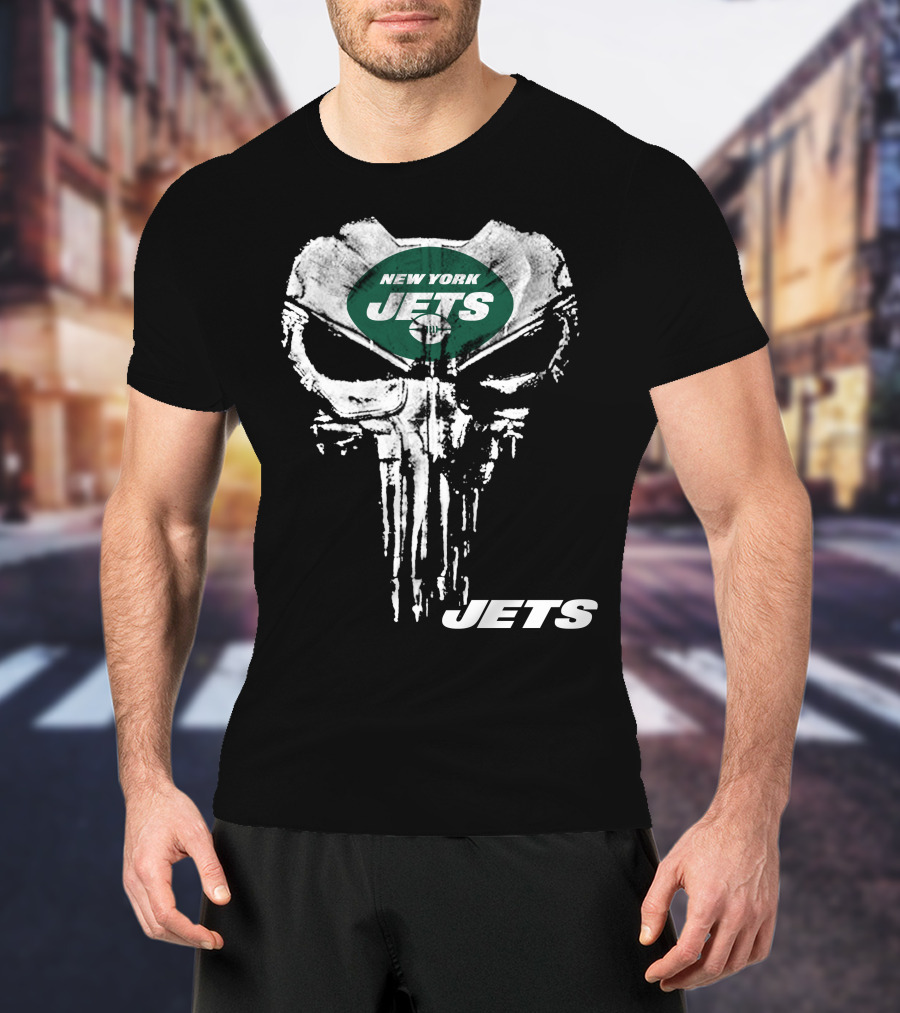 New York Jets Punisher Skull Jets T-Shirt