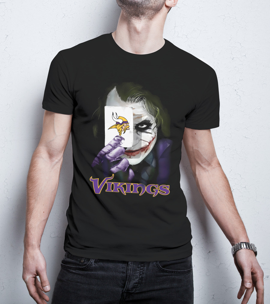 Vikings Joker Card Art T-Shirt