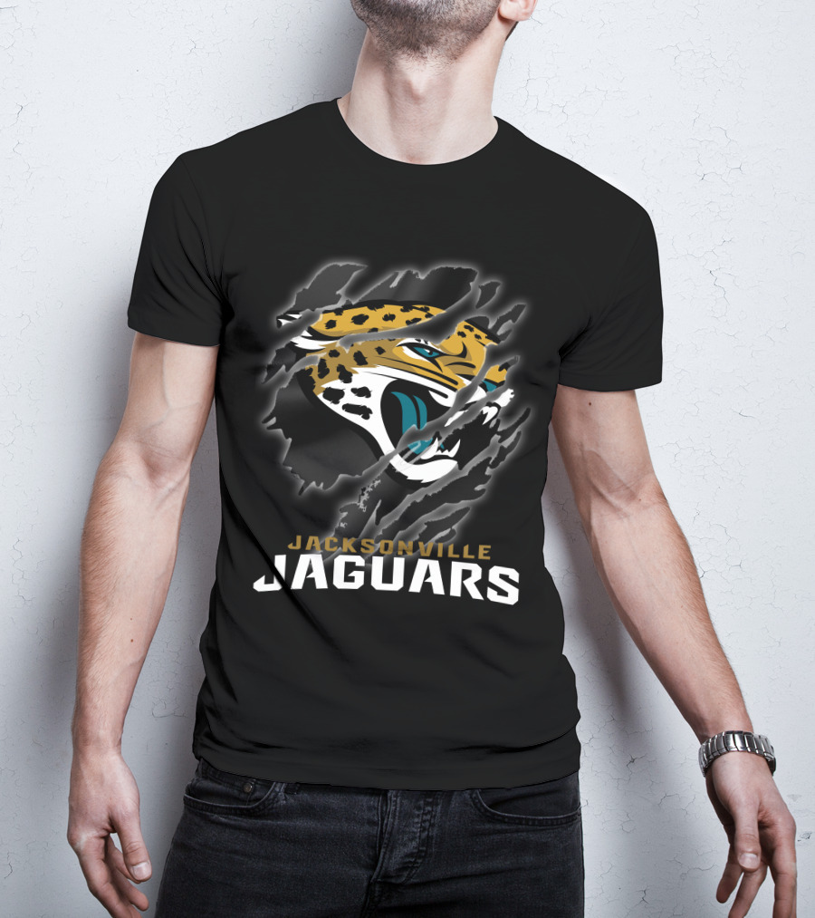 Jacksonville Jaguars Fierce Logo Claw Marks T-Shirt