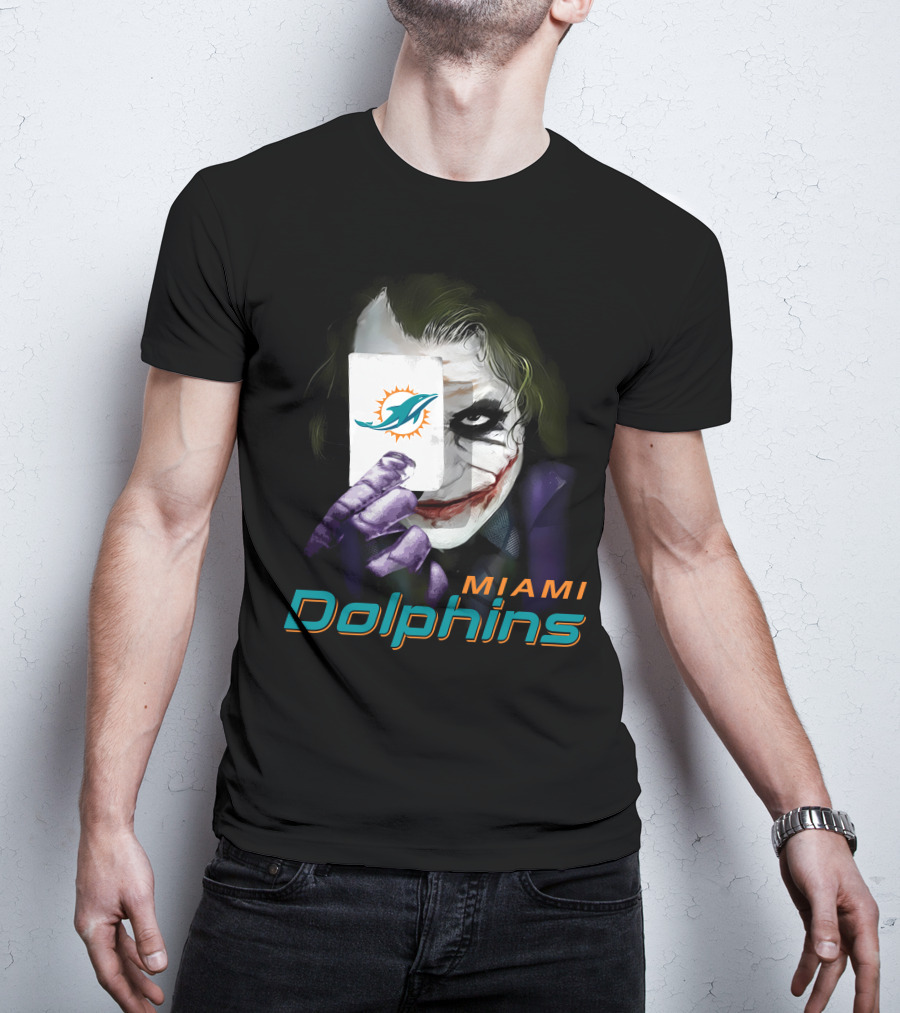 Miami Dolphins Joker Card Fusion T-Shirt