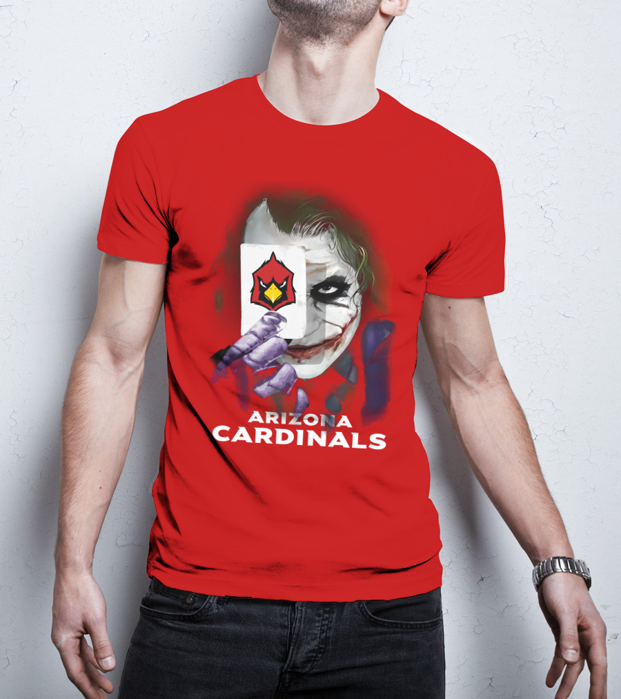 Arizona Cardinals Joker Playing Card Face T-Shirt