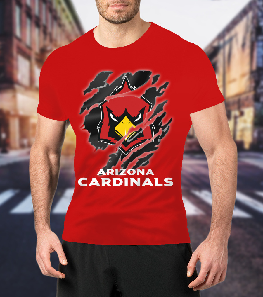 Arizona Cardinals Logo Claw Marks T-Shirt