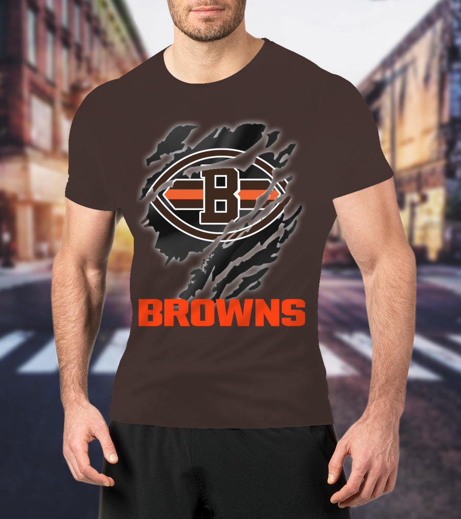 Browns 07 Football Claw Mark T-Shirt
