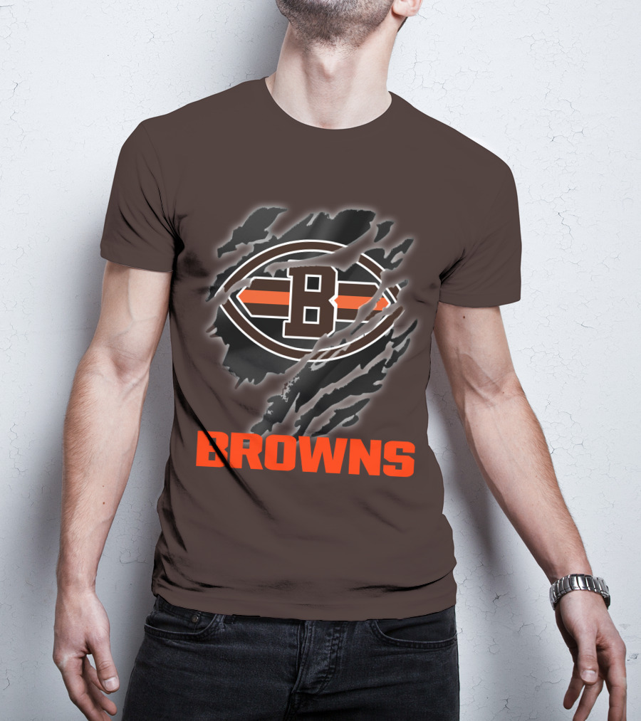 Browns 07 Football Claw Mark T-Shirt