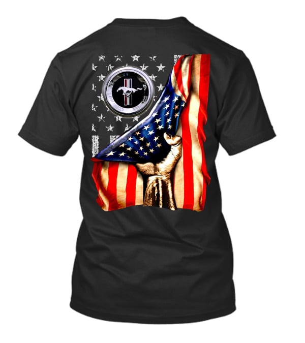 Mustang 05 American Pride With Mustang Logo And Stars T-Shirt