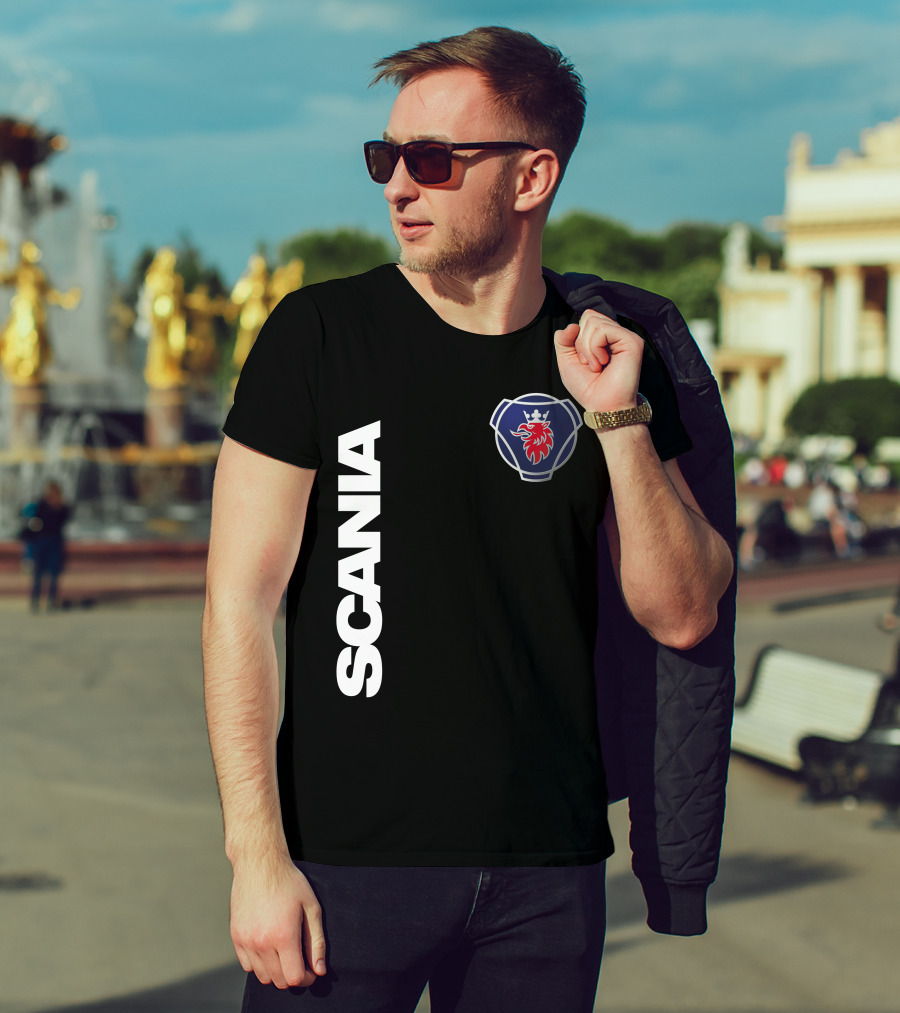 Scania Truck Logo And Emblem With Lion And Crown T-Shirt