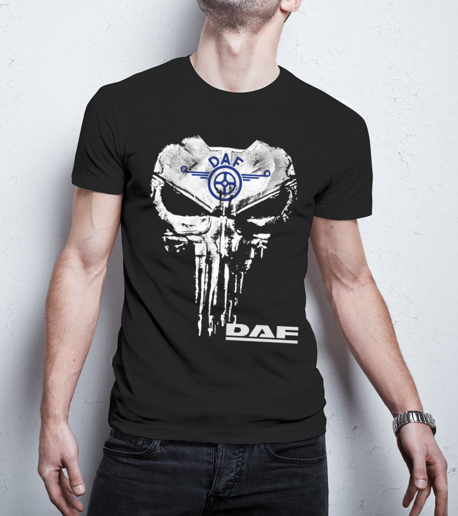 Daf Skull Emblem With Wheel Symbol T-Shirt