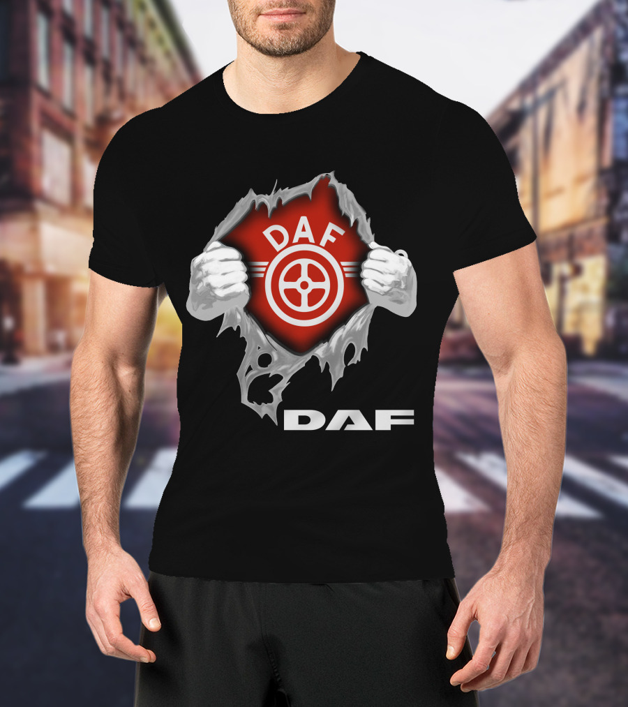 Daf Steering Wheel Logo Ripped T-Shirt