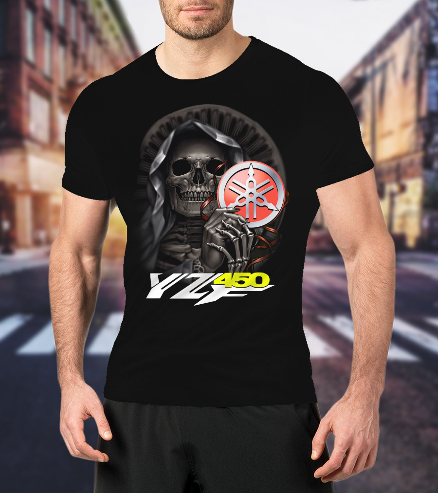 Yamaha Yzf 450 Skull Holding T-Shirt