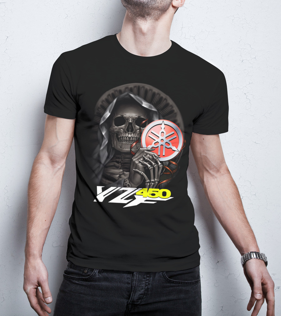 Yamaha Yzf 450 Skull Holding T-Shirt
