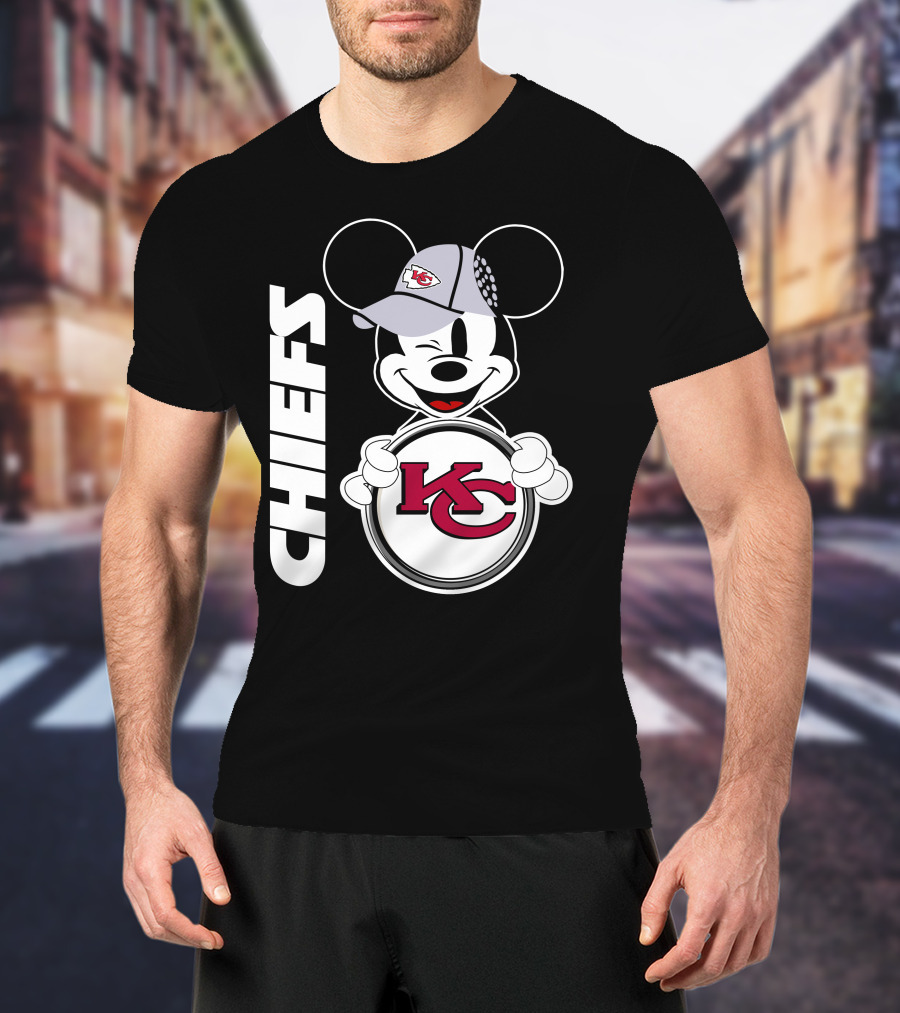CHIEFS KC Mickey Mouse Hat T-Shirt