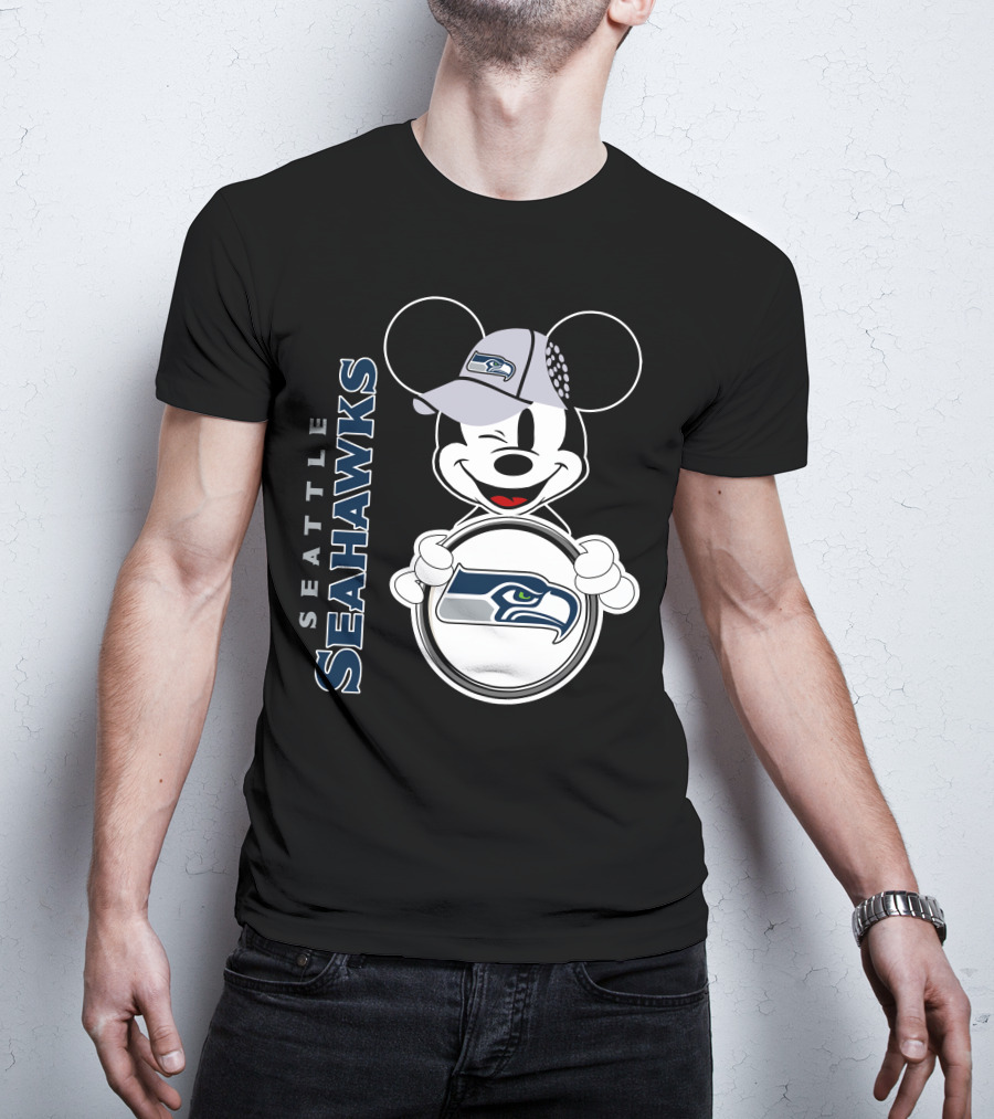 Seattle Seahawks Mickey Mouse Logo 3 T-Shirt