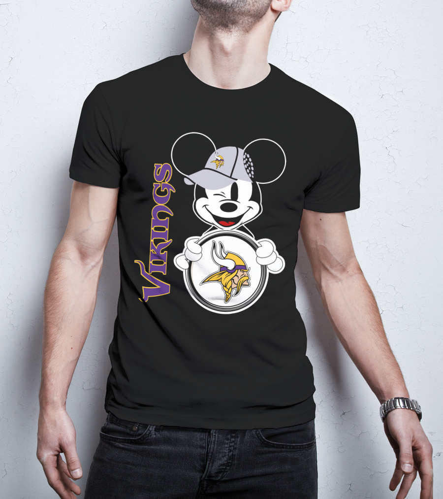 Vikings Mickey Mouse NFL Football Fan Gear T-Shirt