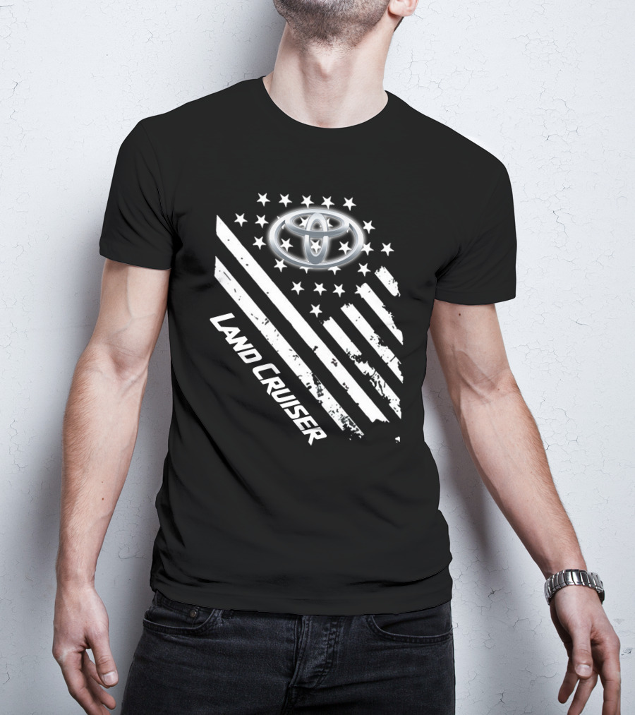 Toyota Land Cruiser American Flag Style T-Shirt