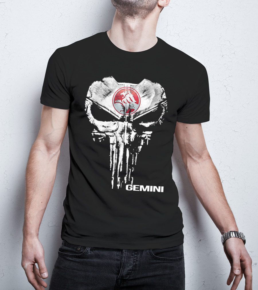 Gemini 06 Punisher Skull Holden Lion Symbol T-Shirt