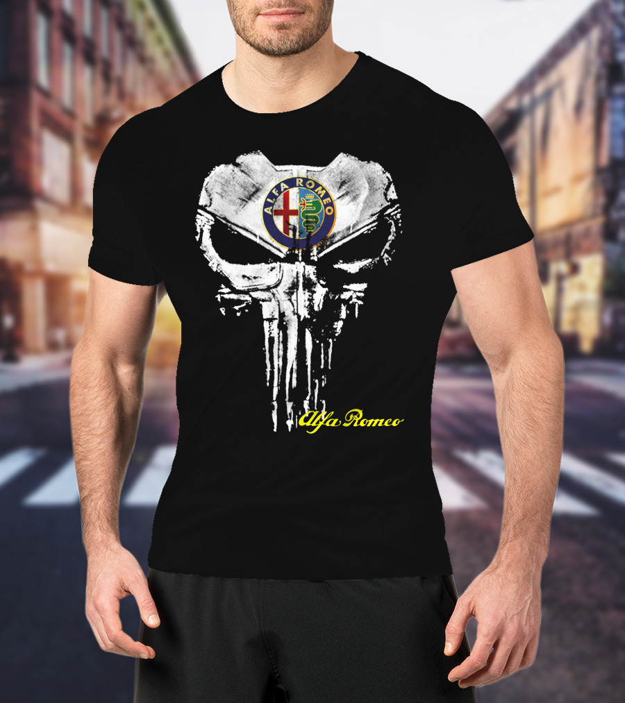 Alfa Romeo Emblem Skull T-Shirt