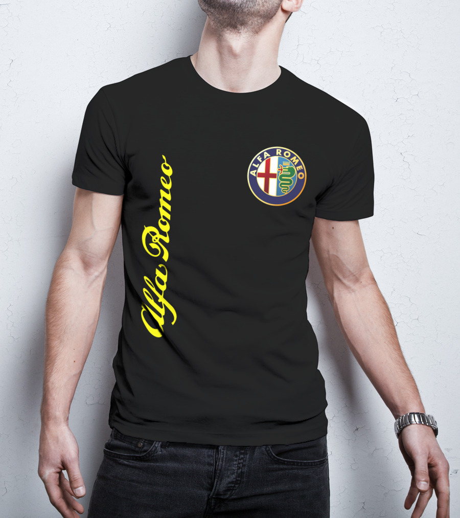 Alfa Romeo Classic Car Logo And Name T-Shirt