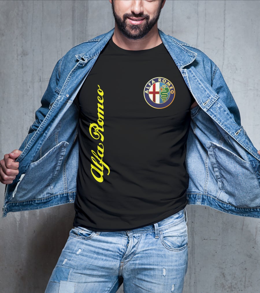 Alfa Romeo Classic Car Logo And Name T-Shirt