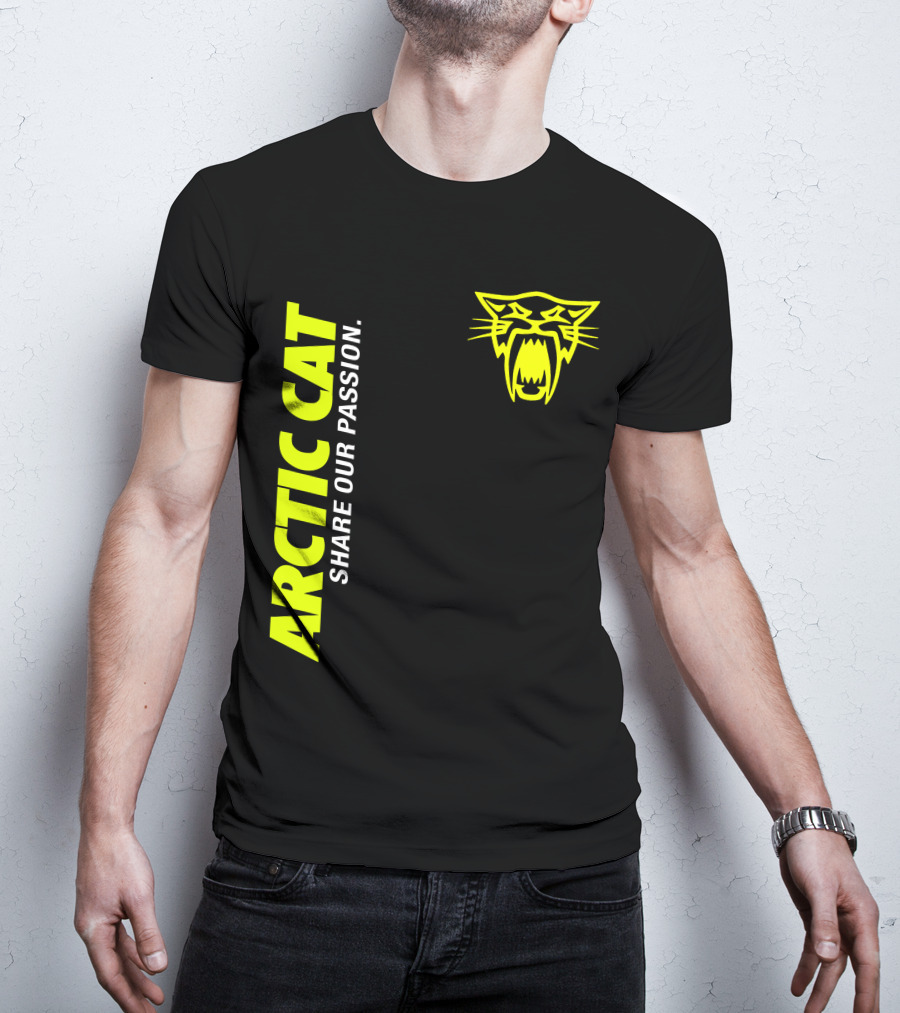 Arctic Cat Share Our Passion Neon Cat T-Shirt