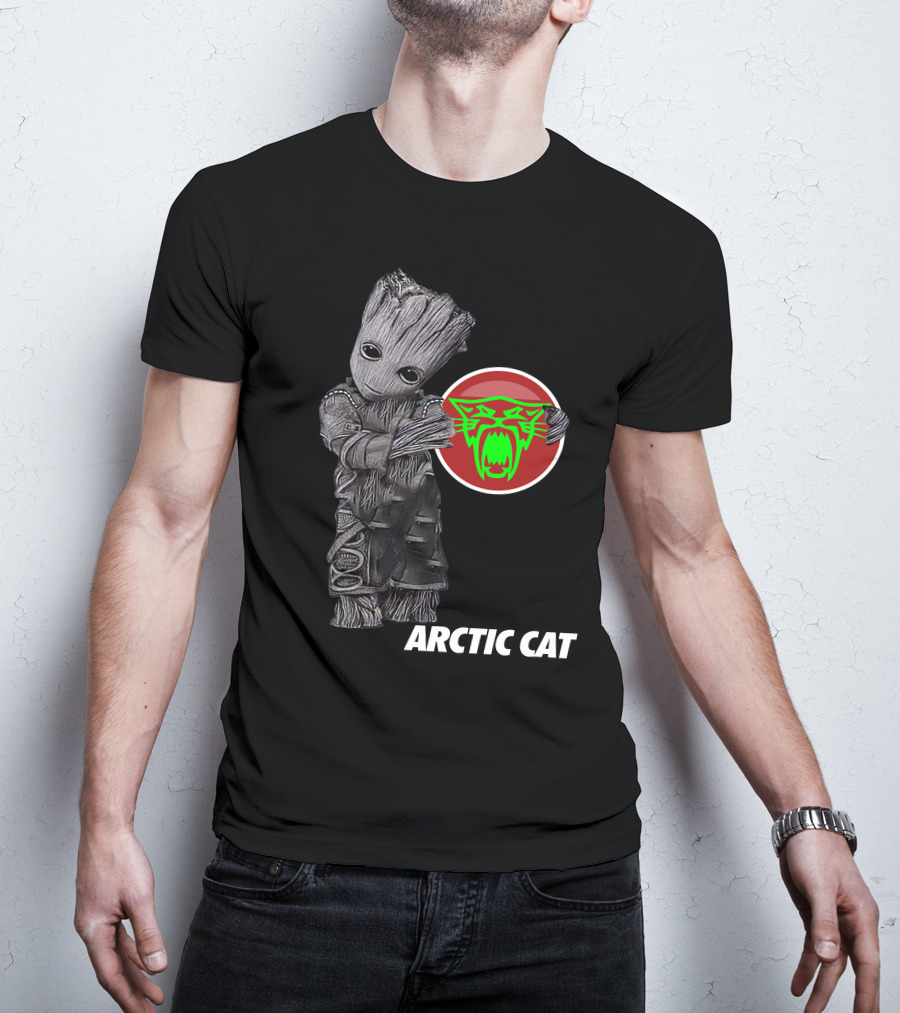 Arctic Cat Groot With Green Cat T-Shirt