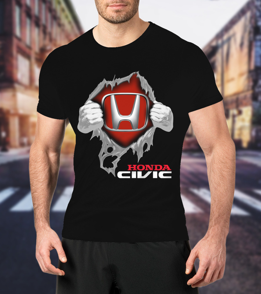 Honda Civic 08 Emblem Burst T-Shirt