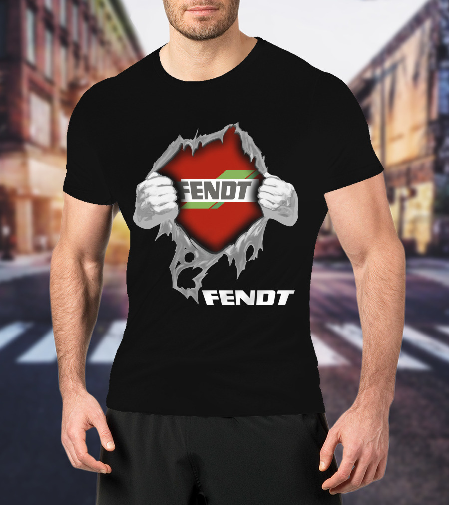Fendt 11 Tractor Busting Through Farmer Power T-Shirt