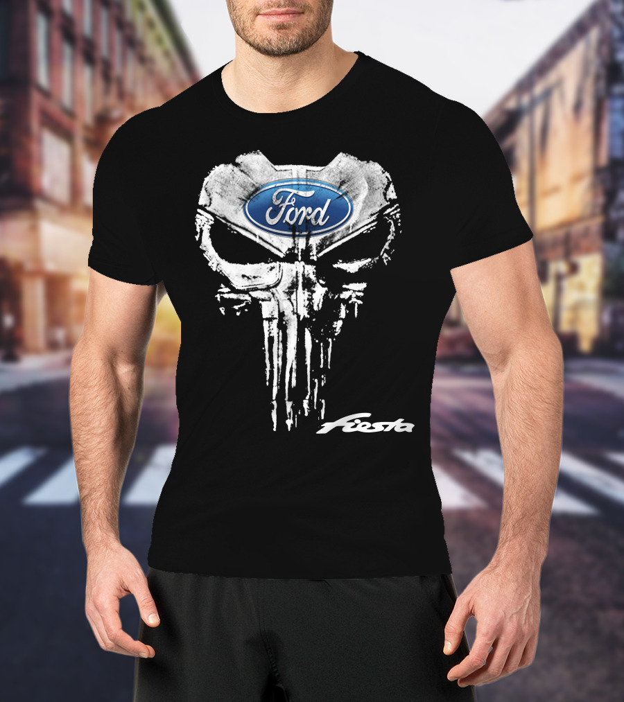 Ford Fiesta Skull Logo Artwork T-Shirt
