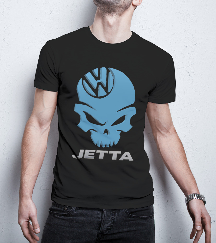 Jetta VW Skull Logo Blue T-Shirt