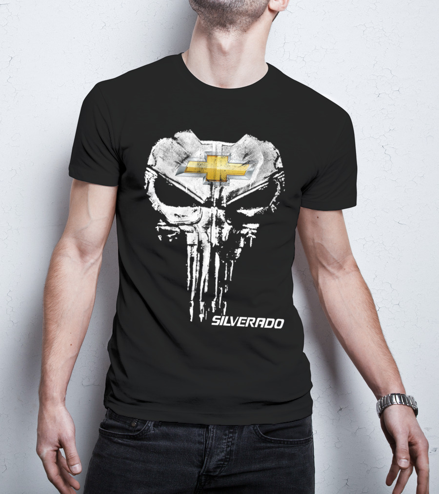 Silverado Chevrolet Punisher Skull Logo T-Shirt