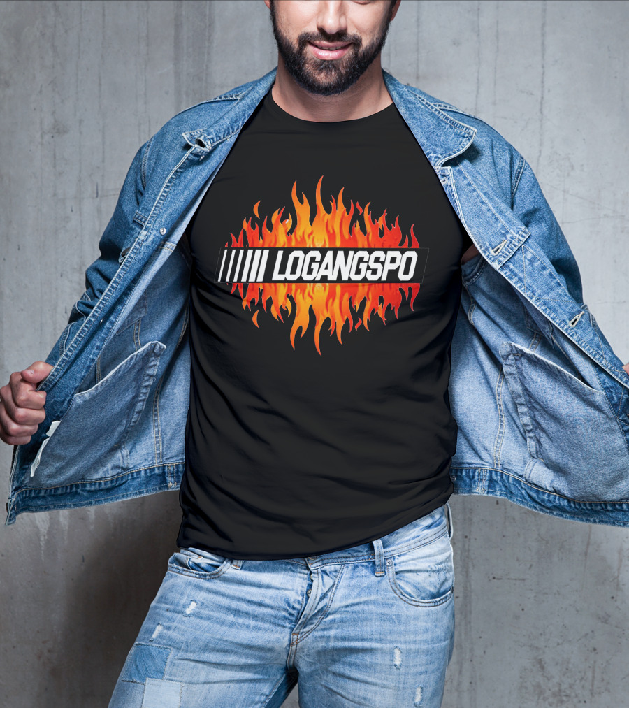 LOGANGSPO Red Orange Flames T-Shirt