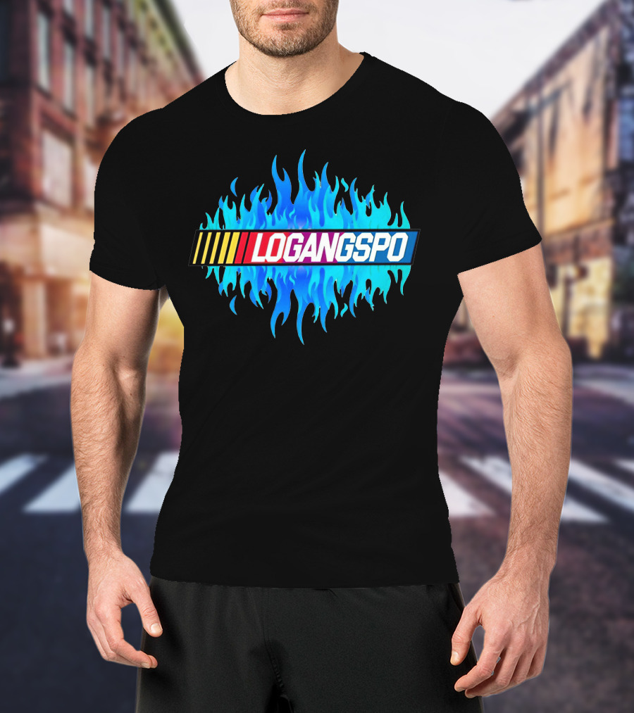 Logangspo Racing Flames T-Shirt