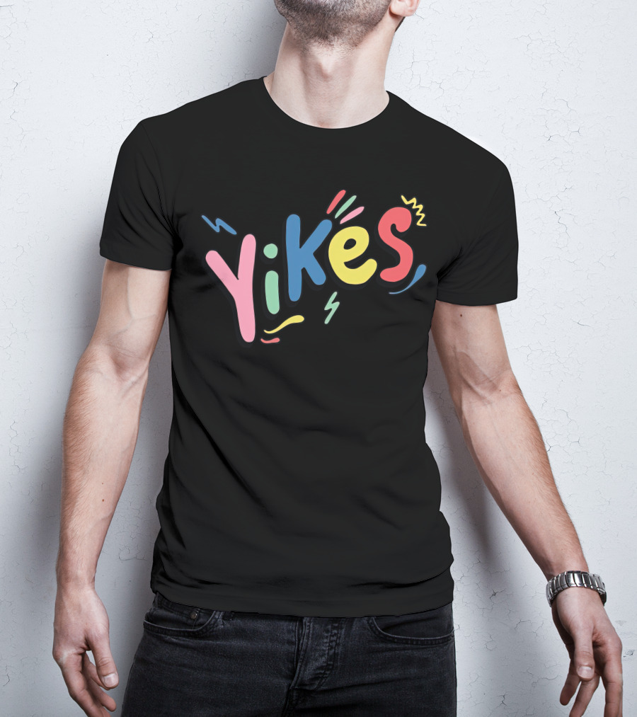 Colorful Yikes Merch Vibrant Lettering T-Shirt