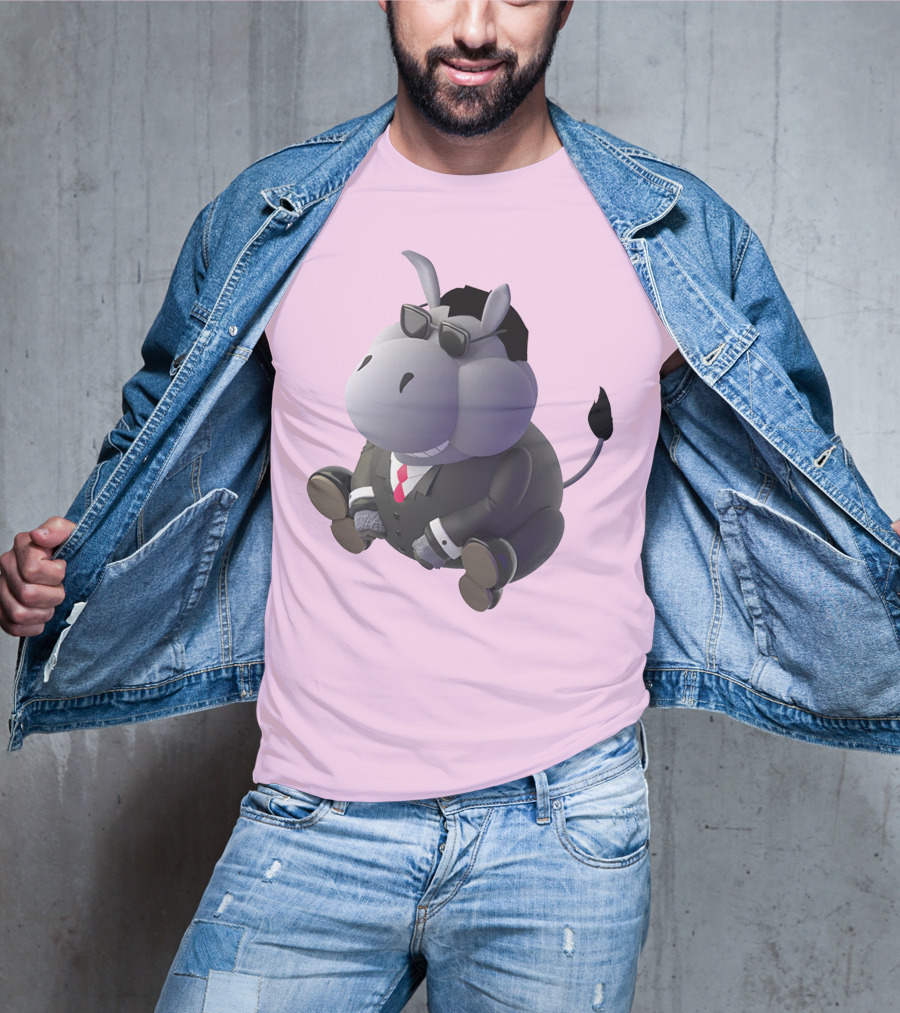 Dunkey Merch Stylish Cartoon Donkey In Suit And Sunglasses T-Shirt