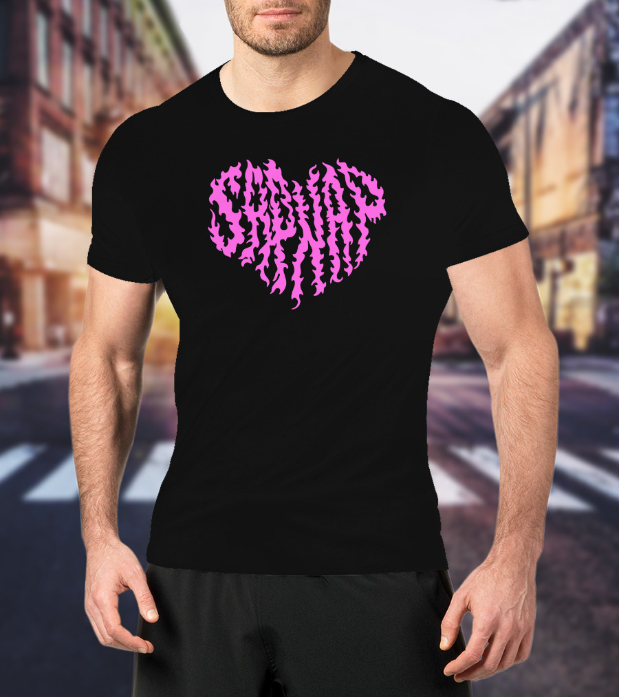 Sapnap Pink Flame Heart Valentine Merch T-Shirt