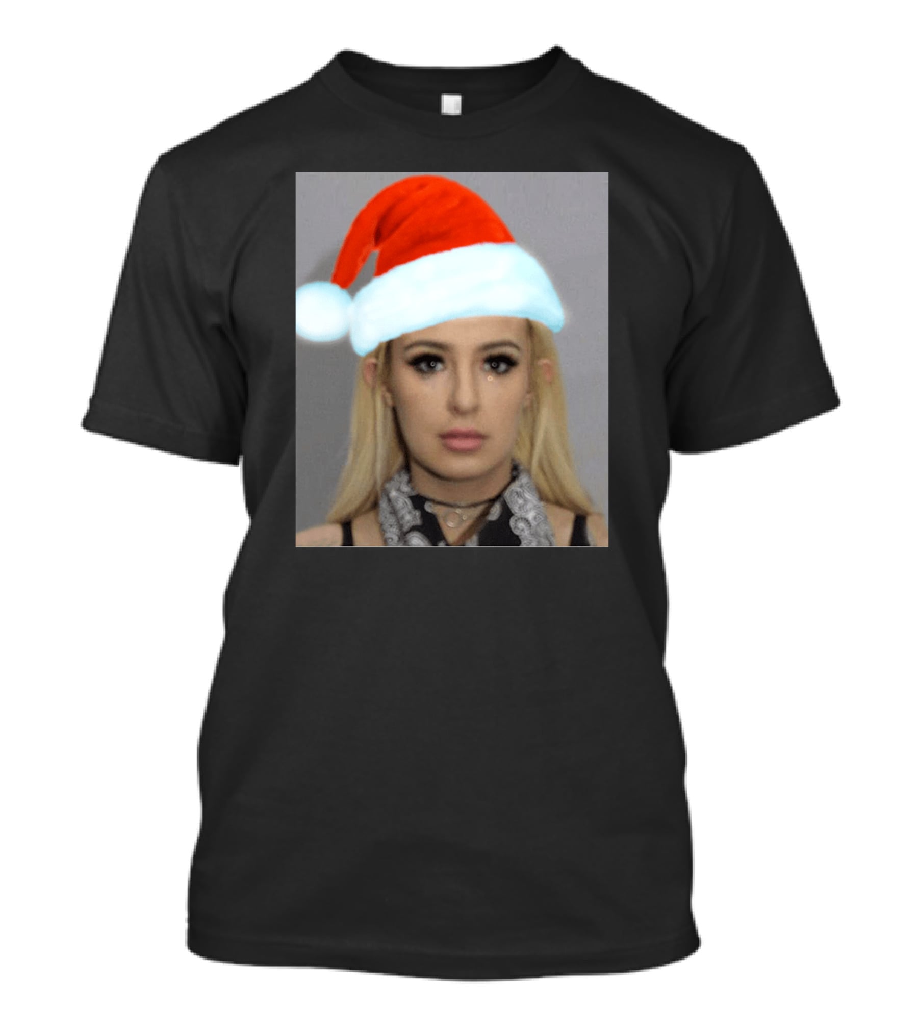 Tana Mongeau Mugshot Santa Hat Christmas T-Shirt