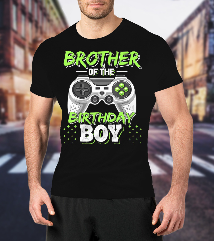 Brother Of The Birthday Boy Controller Gaming T-Shirt