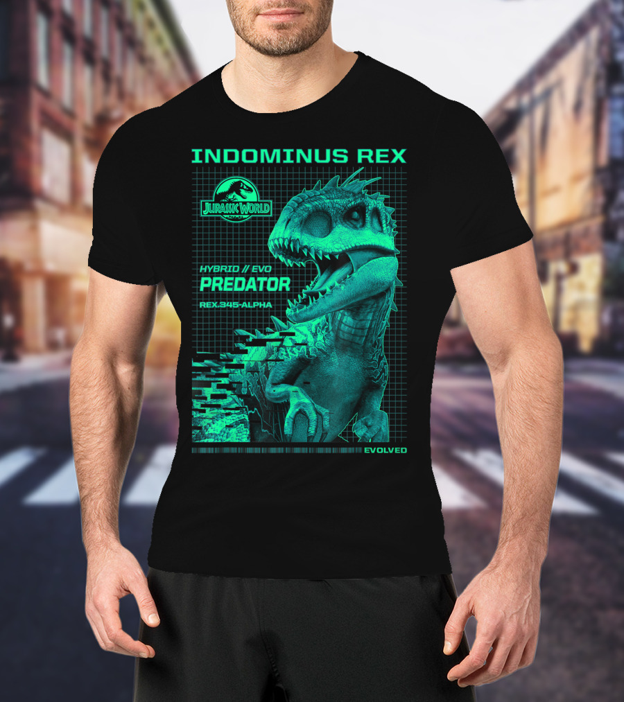 Jurassic World Indominus Rex Hybrid Evo Predator Rex.345-Alpha Evolved T-Shirt