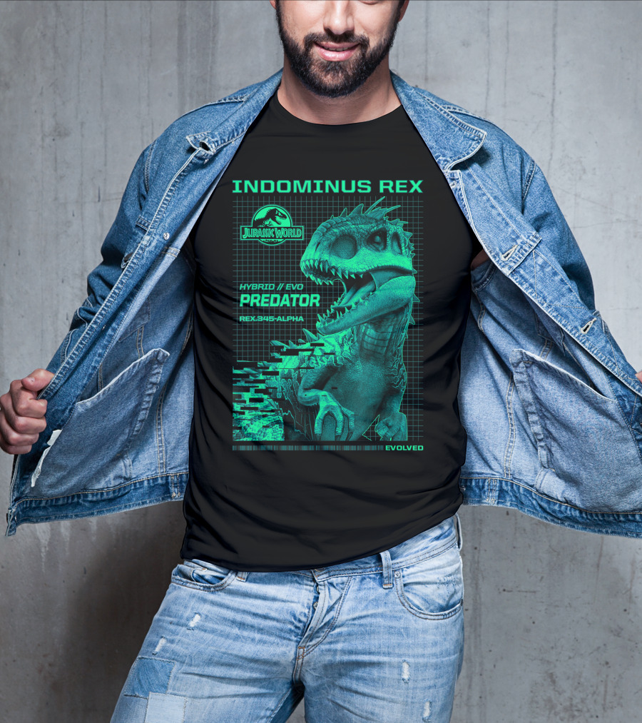 Jurassic World Indominus Rex Hybrid Evo Predator Rex.345-Alpha Evolved T-Shirt