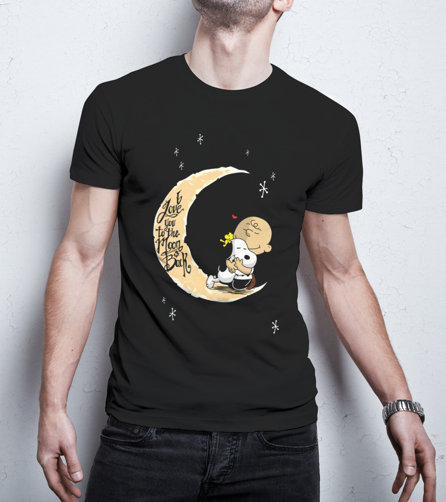 I Love You To The Moon And Back Lovemoonsnop Hugging Scene T-Shirt