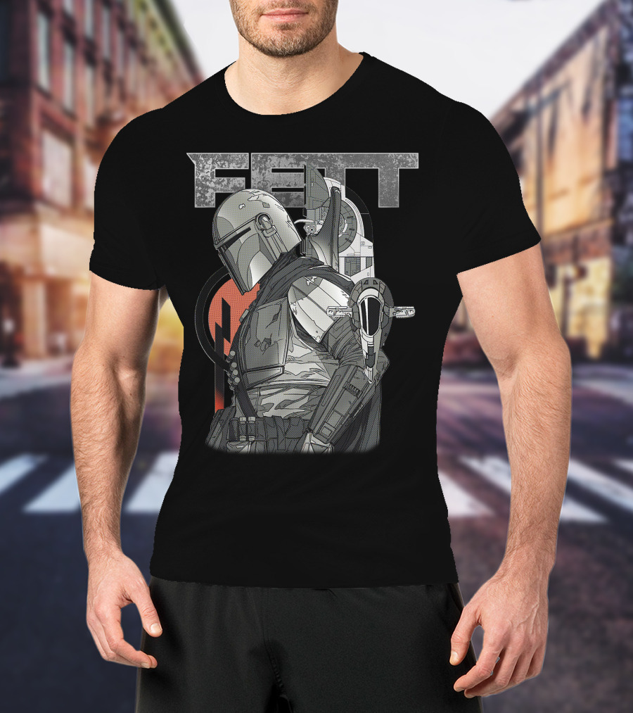 Fett Armor Star Wars Bounty Hunter Mandalorian Helmet And Ship T-Shirt
