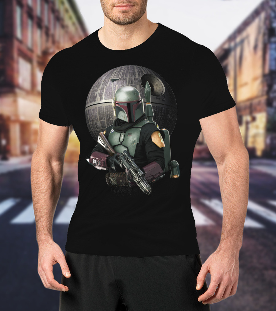 Boba Fett In Front Of Death Star Perfect Gift For You T-Shirt