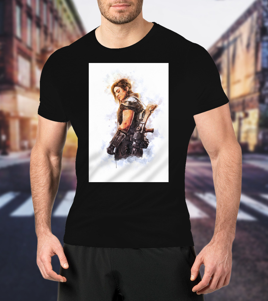 Only Today Watercolor Warrior Woman With Sword T-Shirt