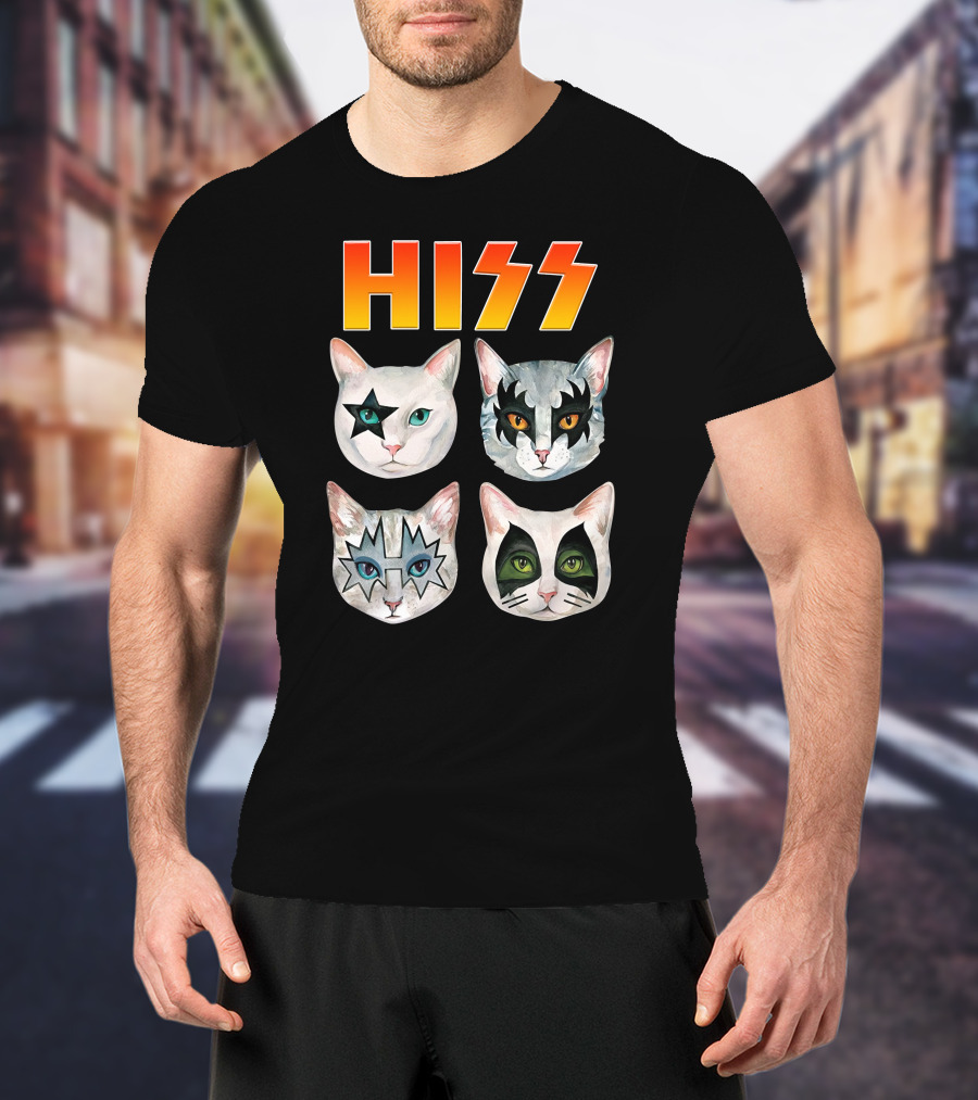 Hiss Only Today Cat Faces Makeup T-Shirt