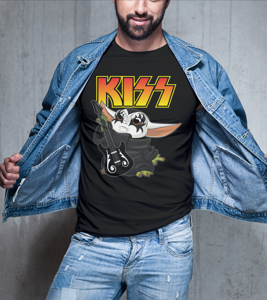 Kiss Grogu Playing Guitar Only Today T-Shirt