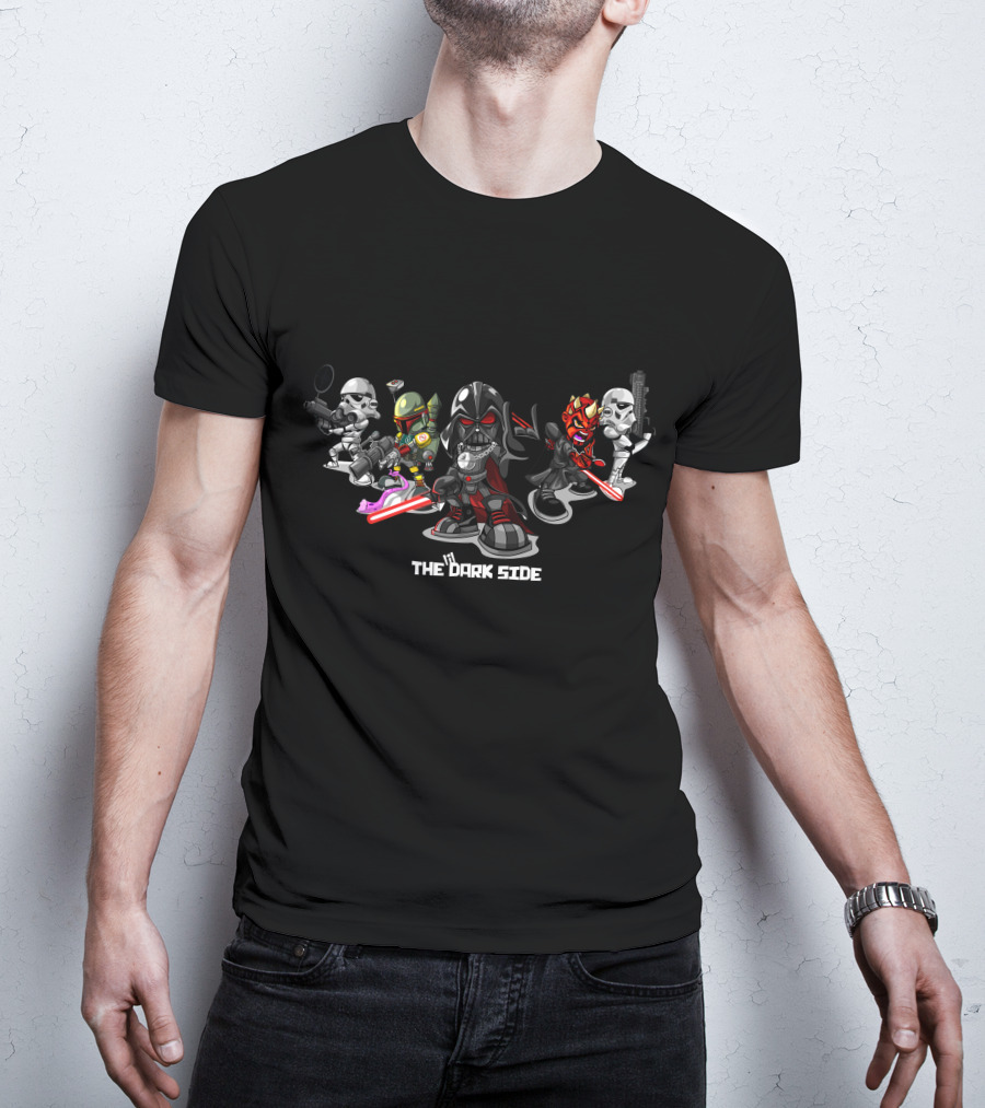 The Dark Side Only Today Stormtrooper Darth Vader Boba Fett Darth Maul T-Shirt