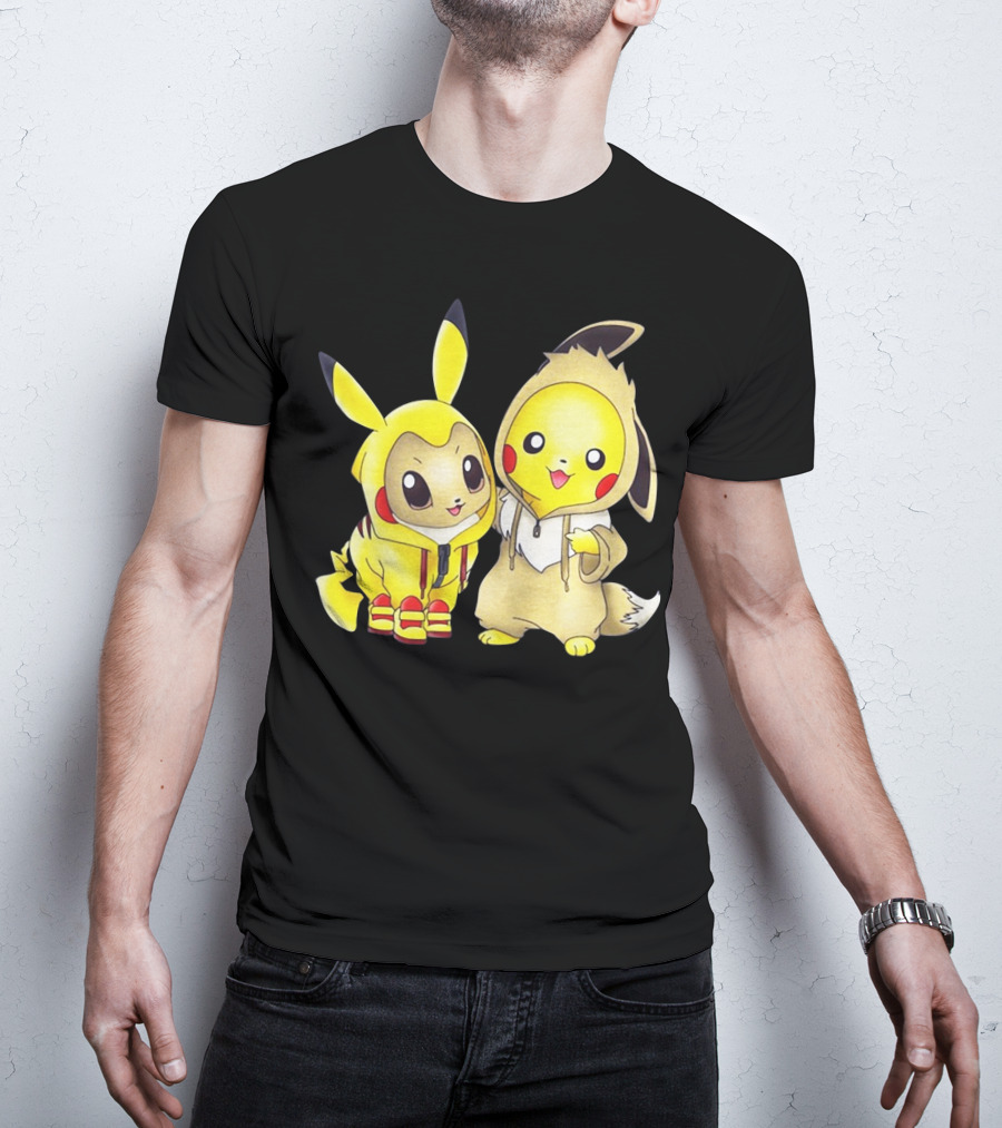 Pikachu And Eevee Cosplay Hoodie Only Today T-Shirt