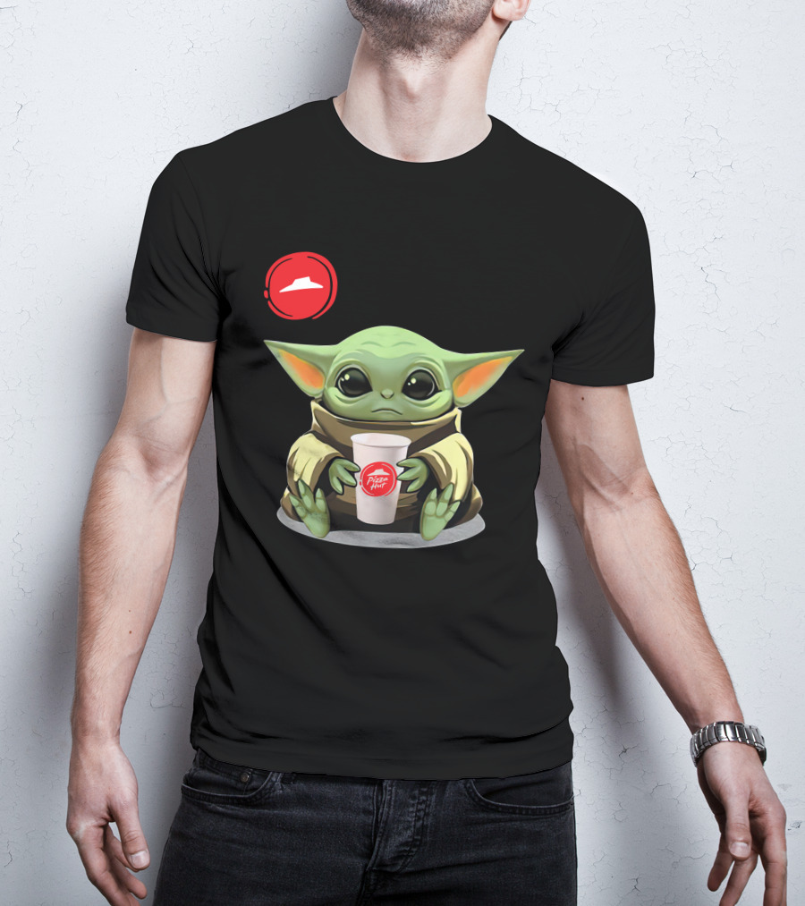 Pizza Hut Cute Green Character Holding Cup Only Today T-Shirt