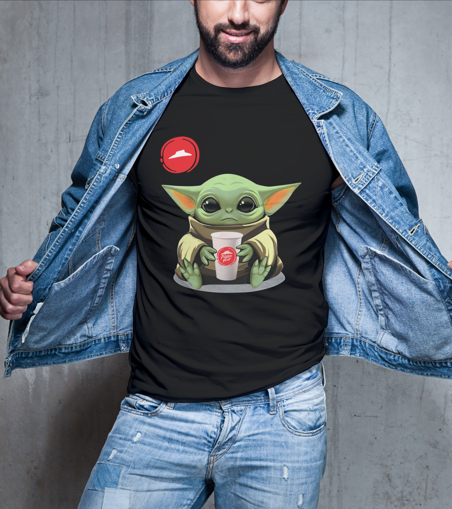 Pizza Hut Cute Green Character Holding Cup Only Today T-Shirt