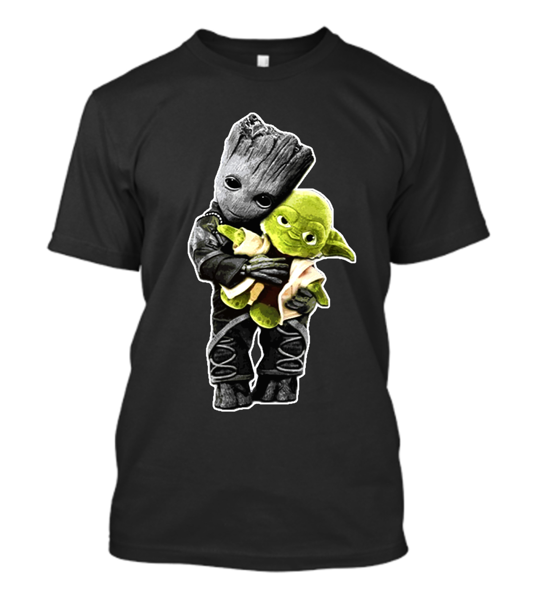 Only Today Baby Groot Hugging Yoda T-Shirt